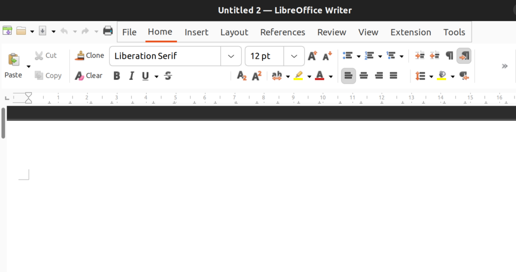 LibreOffice with Notebookbar